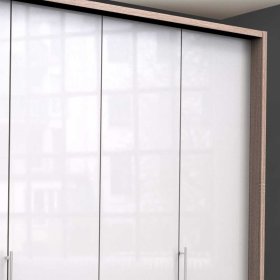 Qualitäts Kleiderschrank Andryas mit Falttüren glasbeschichtet – Ansicht 5