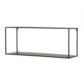 Metallregale schwarz Neclas in rechteckiger Form zur Wandmontage (zweiteilig) – Ansicht 3