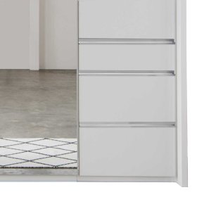 Schlafzimmerschrank mit Spiegeln Potheka in Weiß Made in Germany – Ansicht 8