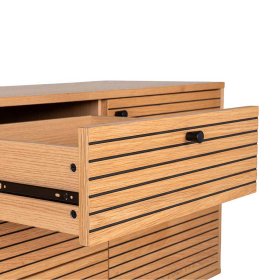 Sideboard Myronna mit Fußgestell aus Metall und drei Schubladen – Ansicht 7