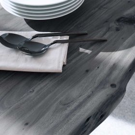 Küchen Tisch Fulvia mit X Gestell und natürlicher Baumkante – Ansicht 6