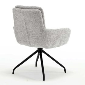 Zwei Esstisch Stühle Grossaro drehbar mit Gestell aus Metall (2er Set) – Ansicht 4