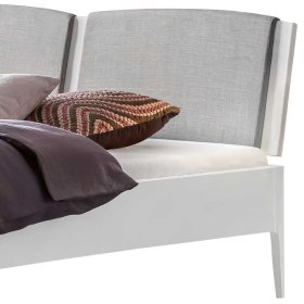 Modernes Doppelbett weiß Chicola 216 cm tief 82 cm Kopfteil – Ansicht 3