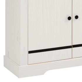 Sideboard Siluzia aus Kiefer Massivholz in Weiß und Schwarz – Ansicht 6