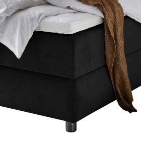 Boxspringbett Vindo in Schwarz Webstoff mit Stauraum – Ansicht 6