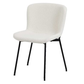 Esszimmerstuhl Pluna aus Boucle im Skandi Design (2er Set) – Ansicht 1
