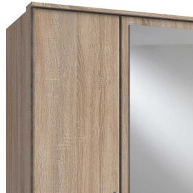 Kleiderschrank mit Spiegeln Estella in Eiche Sägerau 179 cm breit – Ansicht 3