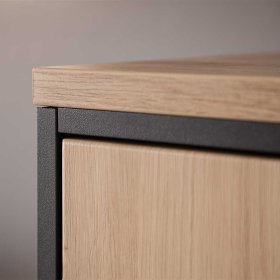 Wohnzimmerschrankwand Geronda in Anthrazit und Eiche Optik modern (dreiteilig) – Ansicht 9