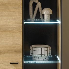 TV Wohnwand Badehma in Eichefarben und Dunkelgrau (dreiteilig) – Ansicht 11