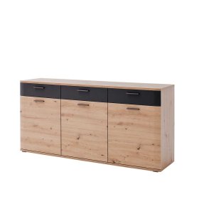 Sideboard Lucisa in Eiche Optik und Anthrazit 180 cm breit – Ansicht 1