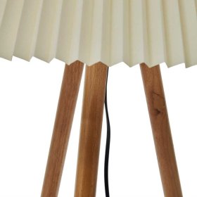 Skandi Design Stehleuchte Clorina 149 cm hoch mit Holzgestell – Ansicht 2