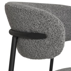 Esszimmerstuhl Visaraldo in Hellgrau mit Gestell aus Metall (2er Set) – Ansicht 8