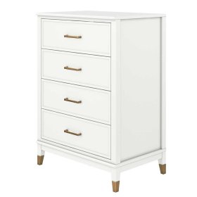 Kommode mit Schubladen Turex in Weiß 106 cm hoch - 76 cm breit – Ansicht 1