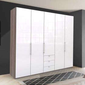 Kombi Kleiderschrank Yunidra mit drei Türen und Schubladen – Ansicht 3