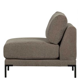 Modul Sofa Element Udjaca in Taupe mit Vierfußgestell aus Metall – Ansicht 4