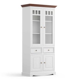 Vitrine Asendra mit Glastüren und Schubladen – Ansicht 2