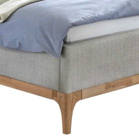 Skandi Design Polster Bett Enjisaco in Grau und Eiche Bianco – Ansicht 4