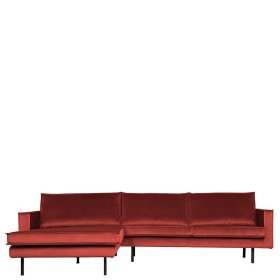 Sofaecke Klasvan in Kastanienfarben Samt 300 cm breit – Ansicht 3