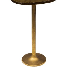 Beitisch Feliz in Altgoldfarben mit Gussglas Platte – Ansicht 6