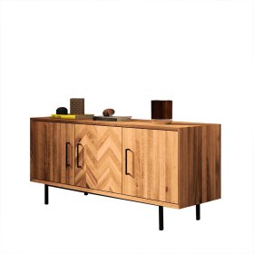 Esszimmersideboard Yalley aus Wildeiche Massivholz im Skandi Design – Ansicht 1