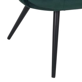 Samt Sessel Ziaru in Dunkelgrün im Retro Style – Ansicht 8