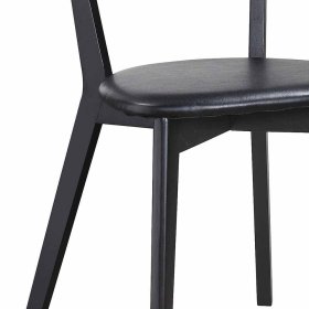 Holzstuhl Borads in Schwarz Eiche massiv gepolstert (2er Set) – Ansicht 5