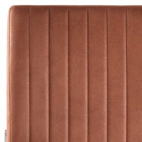 Microfaser Polsterstuhl Set Vien in Cognac Braun mit Metallgestell (2er Set) – Ansicht 5