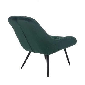 Samt Sessel Ziaru in Dunkelgrün im Retro Style – Ansicht 4