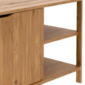 TV Sideboard Koropi aus Wildeiche Massivholz mit offenen Fächern – Ansicht 7