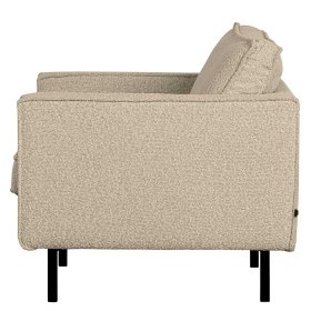Retro Polstersessel Catanias in Beige Boucle mit Vierfußgestell aus Metall – Ansicht 3