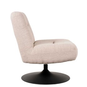 Skandi Design Sessel Gracyan in Beigegrau und Schwarz mit Tellerfuß – Ansicht 3
