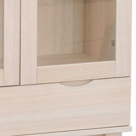 Skandi Design Standvitrine Vurian mit zwei Glastüren und einer Schublade – Ansicht 6