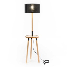 Stehlampen Live in Schwarz und Buchefarben 135 cm hoch – Ansicht 1
