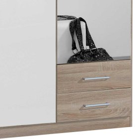 Jugendkleiderschrank Fashiona mit Spiegeltür und zwei Schubladen – Ansicht 4