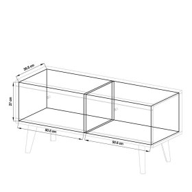 Anbauwand Levanca im Skandi Design in Weiß und Eichefarben (vierteilig) – Ansicht 6