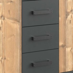 Factory Sideboard Vedra in Tannenfarben und Dunkelgrau – Ansicht 6