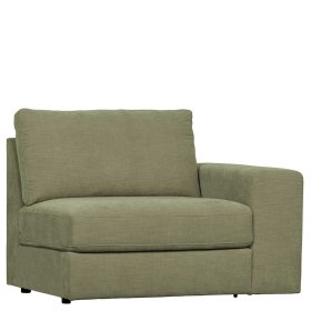 Couch Element mit Armlehne rechts Karyon in Graugrün - Modulsofa – Ansicht 3