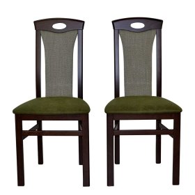 Polster Stühle Valmonda in Nussbaumfarben und Grün (2er Set) – Ansicht 7