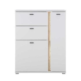 Kommode Luzillo - Weiß und Wildeichefarben in modernem Design – Ansicht 3