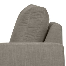 Sofa Element mit Armlehne rechts Fredoco in Grau aus Webstoff – Ansicht 9