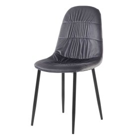 Graue Polsterstühle Beat in modernem Design 43 cm breit (2er Set) – Ansicht 1