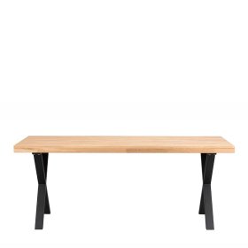 Esszimmer Tisch Tagma mit Eichemassivholzplatte im Loft Stil – Ansicht 3
