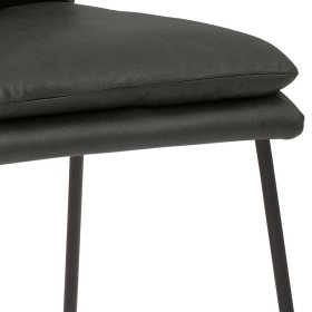 Designbarhocker Mundo in Anthrazit & Schwarz mit Bügelgestell – Ansicht 5