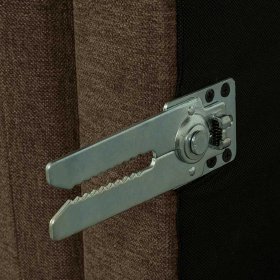 Polsterhocker Rio in Braun mit Vierfußgestell aus Metall – Ansicht 7