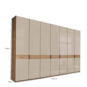 Schlafzimmerschrank Vericia in modernem Design mit Metallgriffen – Ansicht 16