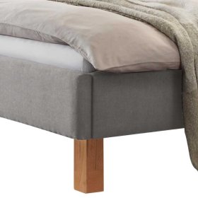 Polster Doppelbett Tutan in Grau und Kernbuchefarben – Ansicht 4