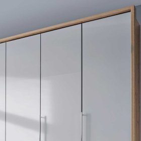 Schlafzimmerkomplettset Waluva in Weiß und Eiche Bianco mit Doppelbett (vierteilig) – Ansicht 10