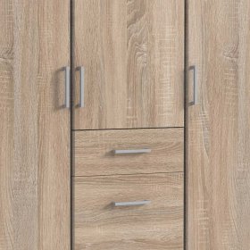Schlafzimmerkleiderschrank Estella in Eiche Sägerau mit drei Schubladen – Ansicht 4