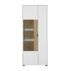 Wohnzimmer Vitrine Saladd in modernem Design mit zwei Glasböden – Ansicht 3