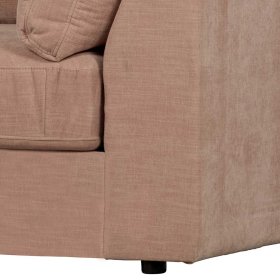 Rosa Modulsofa Ecke Oktamian Rücken echt bezogen - 44 cm Sitzhöhe – Ansicht 11